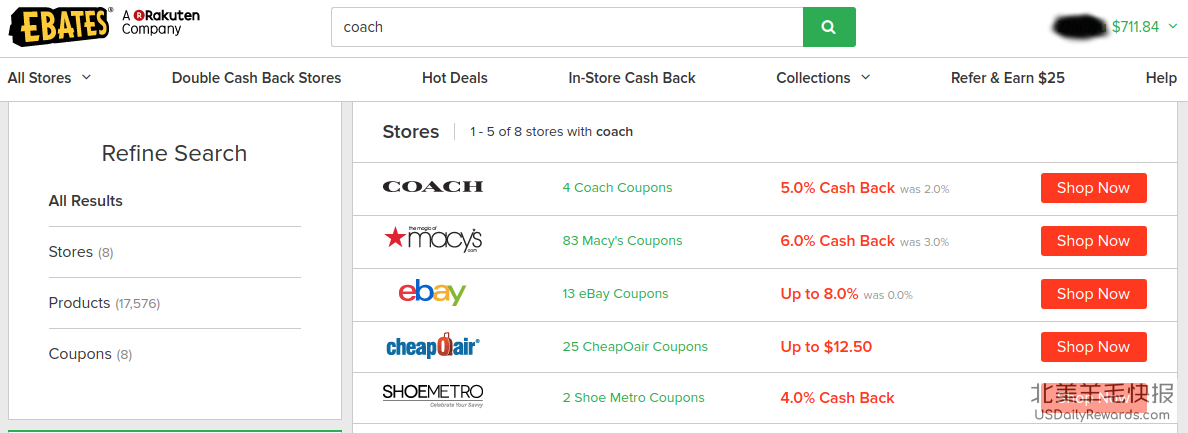 Rakuten (原Ebates) 最全购物返利指南【11/27 更新：注册奖励 】