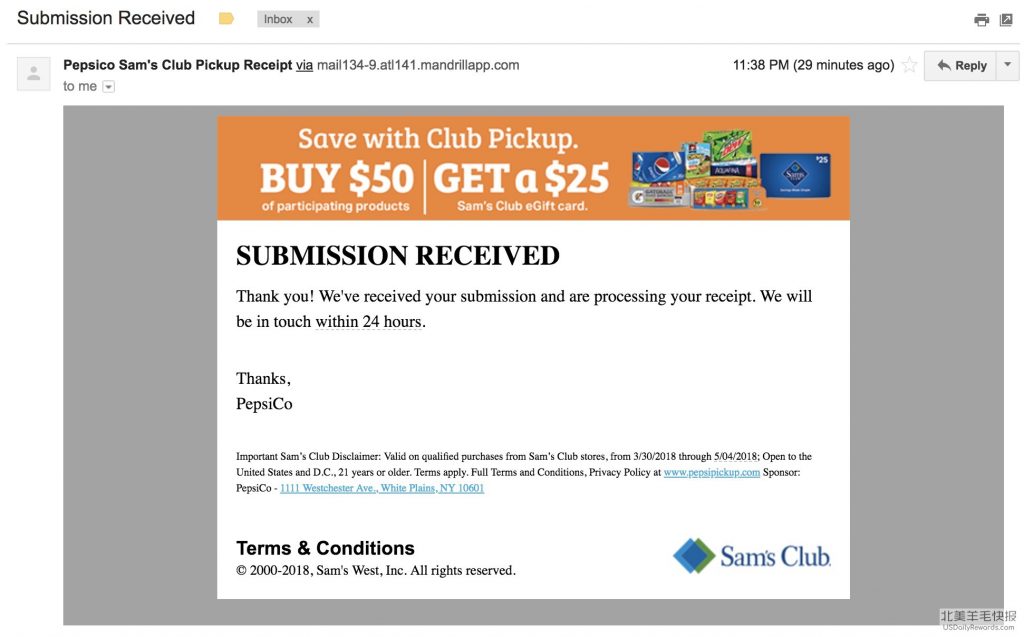 Sam's Club 超大羊毛，满  送  礼品卡