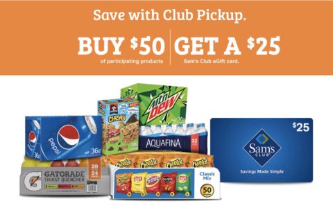 Sam’s Club 超大羊毛，满 $50 送 $25 礼品卡