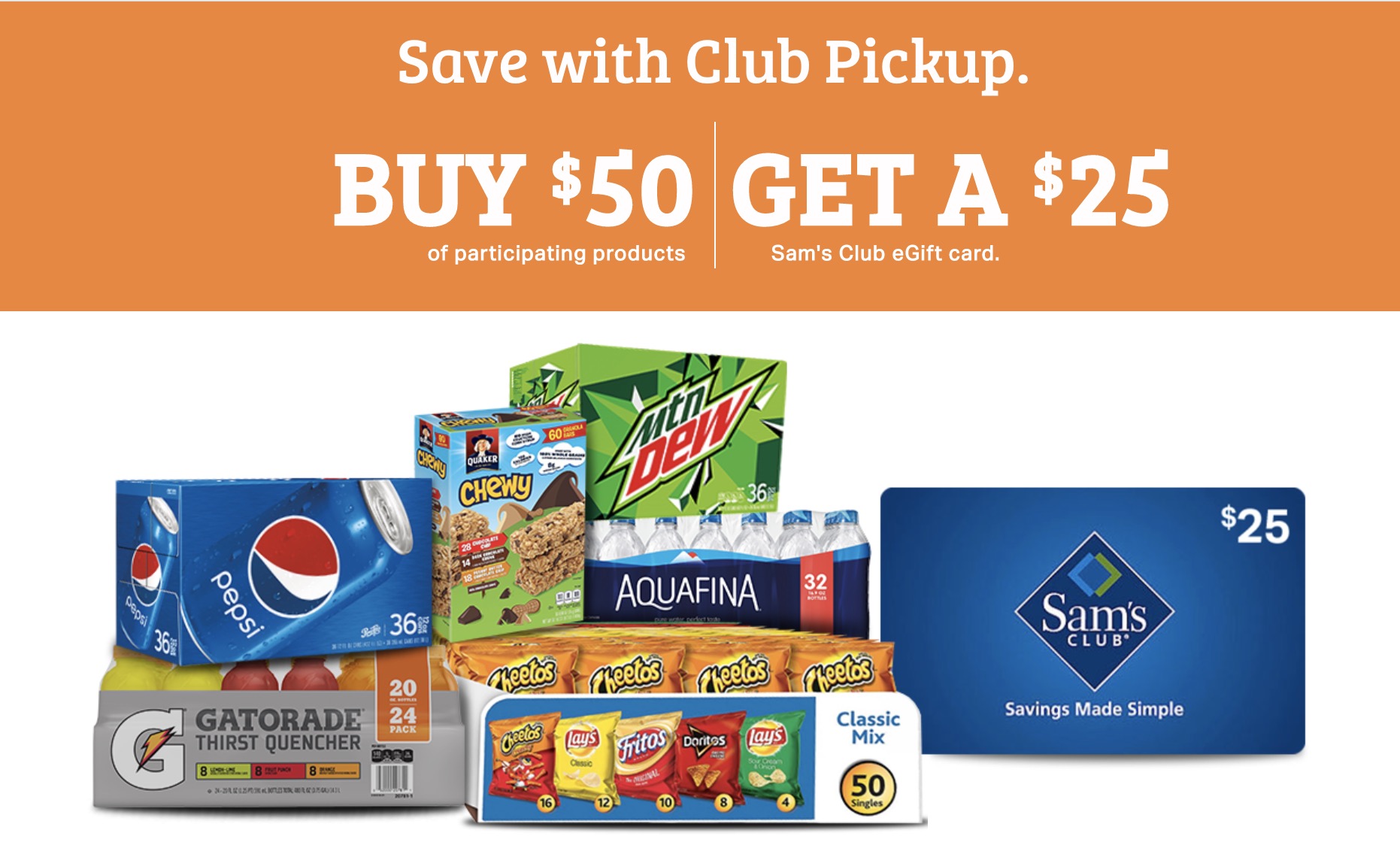 Sam's Club 超大羊毛，满 $50 送 $25 礼品卡