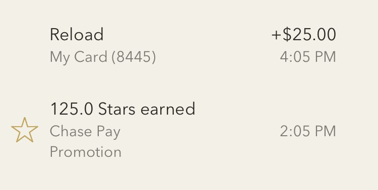 用 Chase Pay 充值星巴克最高得 150 颗小星星<span>【Deal 重新可用】</span>