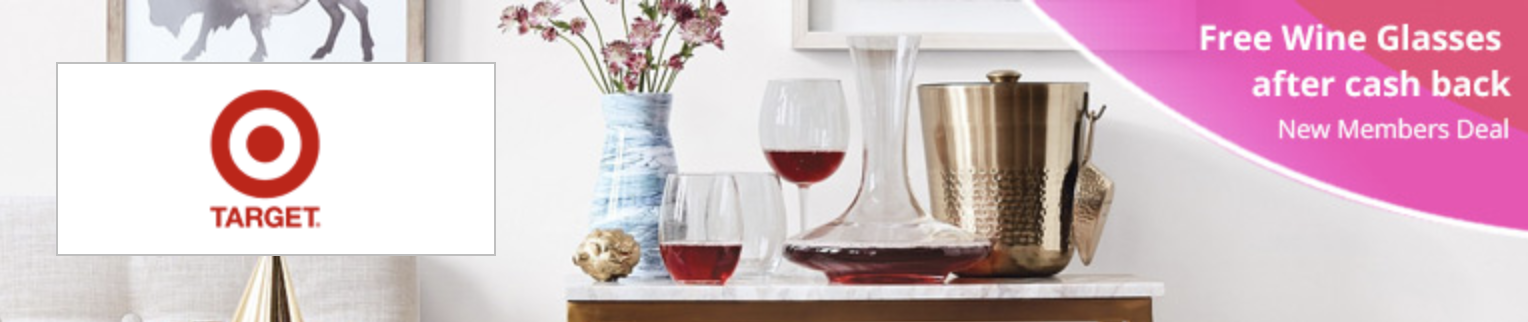 Target 结合 TopCashBack 获得免费一套 Stemless Wine Glasses,价值 .99