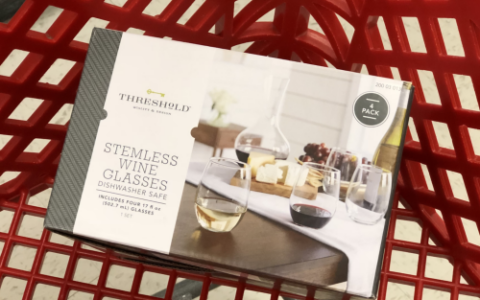 Target 结合 TopCashBack 获得免费一套 Stemless Wine Glasses，价值 $8.99