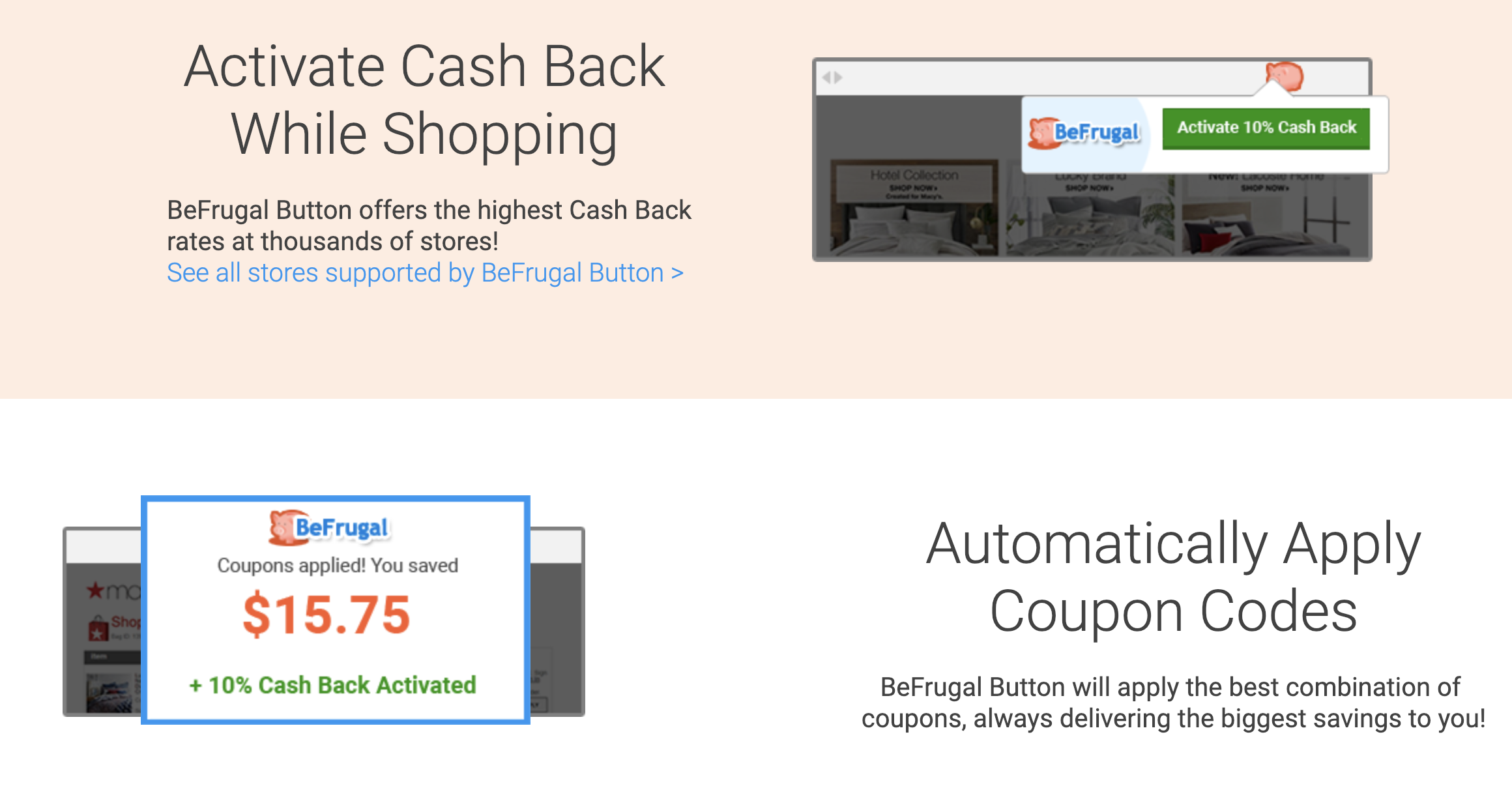 返现网 BeFrugal 简介，提供 125% 最高返现率【注册奖励 ，7/8 更新：额外 