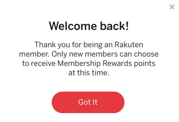 Ebates/Rakuten 新用户可以选择将返现 1:1 兑换 Amex MR 点数