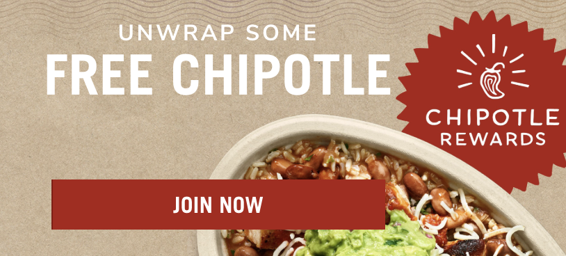 Chipotle 正式推出自己的 Reward Program，为庆祝正免费送钱