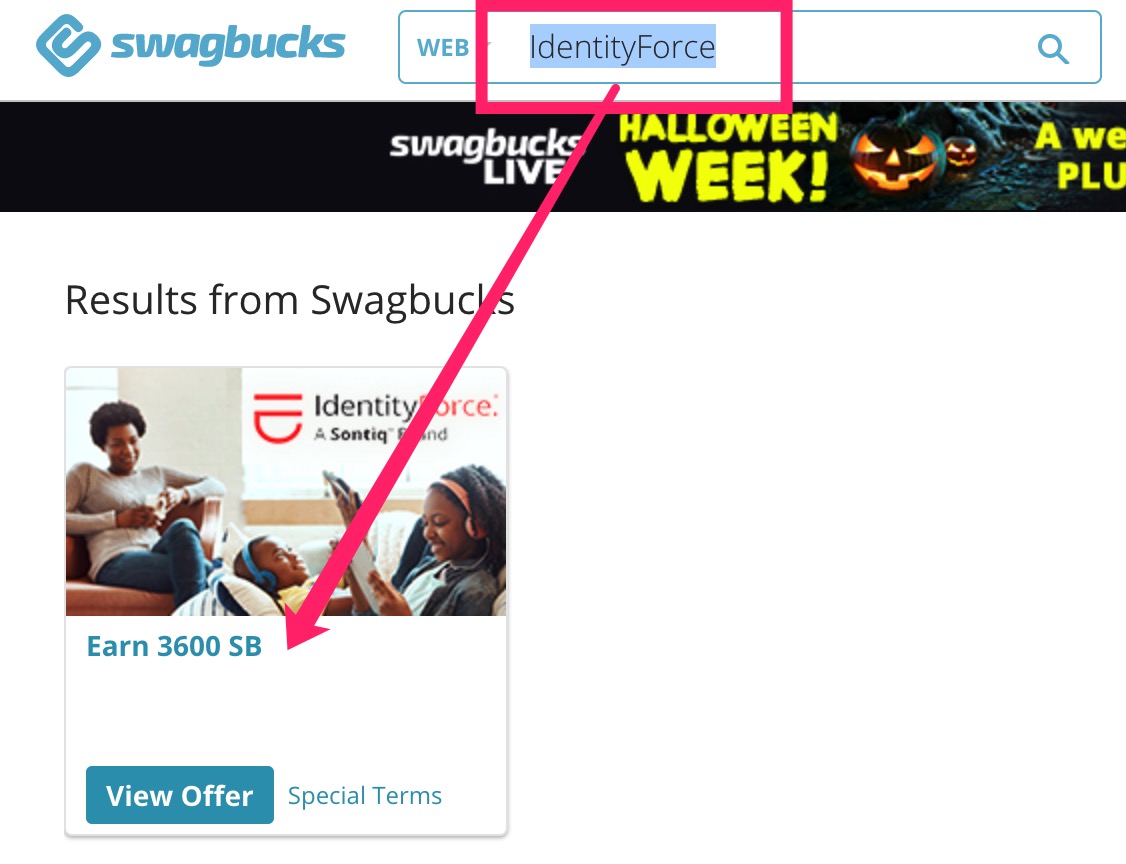 Swagbucks 倒赚：注册 IdentityForce + 倒赚 