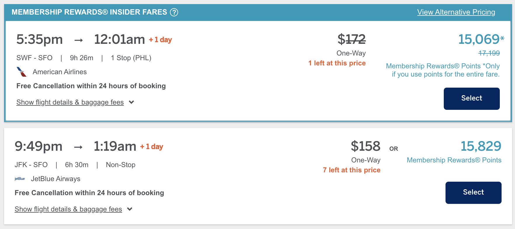Amex Membership Rewards (MR) 点数的使用方法和价值对比