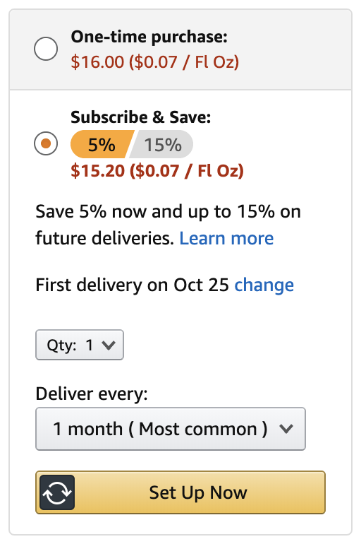 攻略:如何使用 Amazon Subscribe & Save 获得所有订阅商品 15% - 20% Off