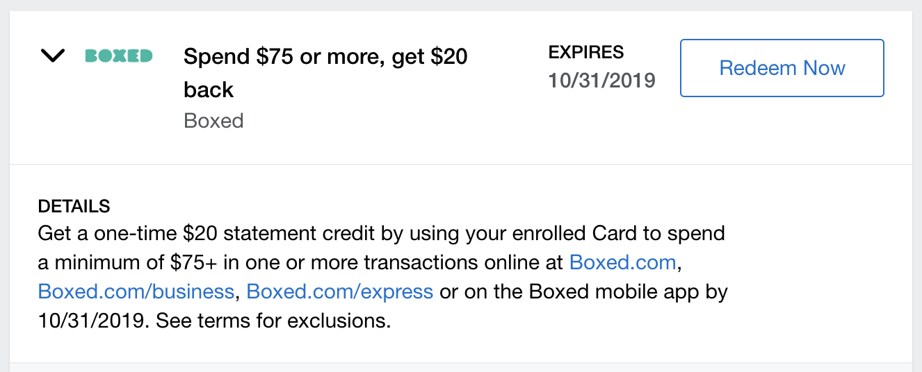 Boxed 最近的多重优惠叠加【免费商品, Off 0, AmEx Offer Get Back 等】