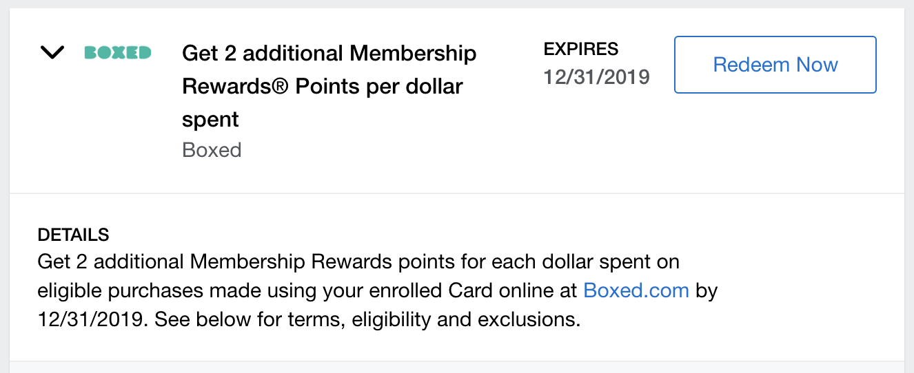 Boxed 最近的多重优惠叠加【免费商品, Off 0, AmEx Offer Get Back 等】