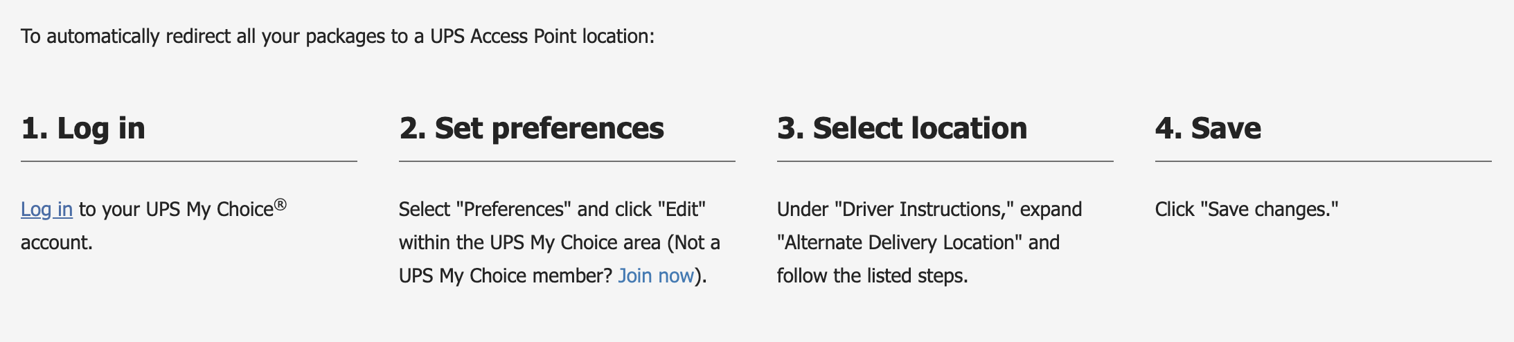 轻松获得  Gift Card：将 UPS 改为到 Access Point 自提【12/08/2020 更新可用】