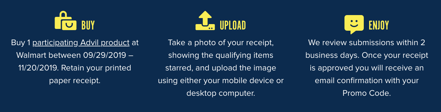 免费 Fandango 电影票,在 Walmart 买 Advil 产品即可获得