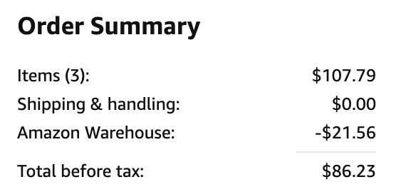 Amazon Warehouse 所有商品一律 20% off!