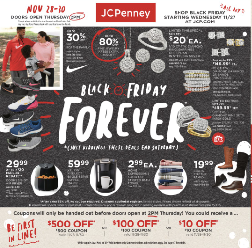JCPenney 黑五海报 + 购物攻略