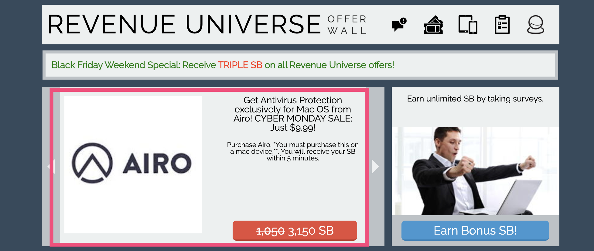 [已过期] Swagbucks: 购买 Mac 反病毒软件 Airo Antivirus 倒赚 .50【非 Mac 用户也适用】