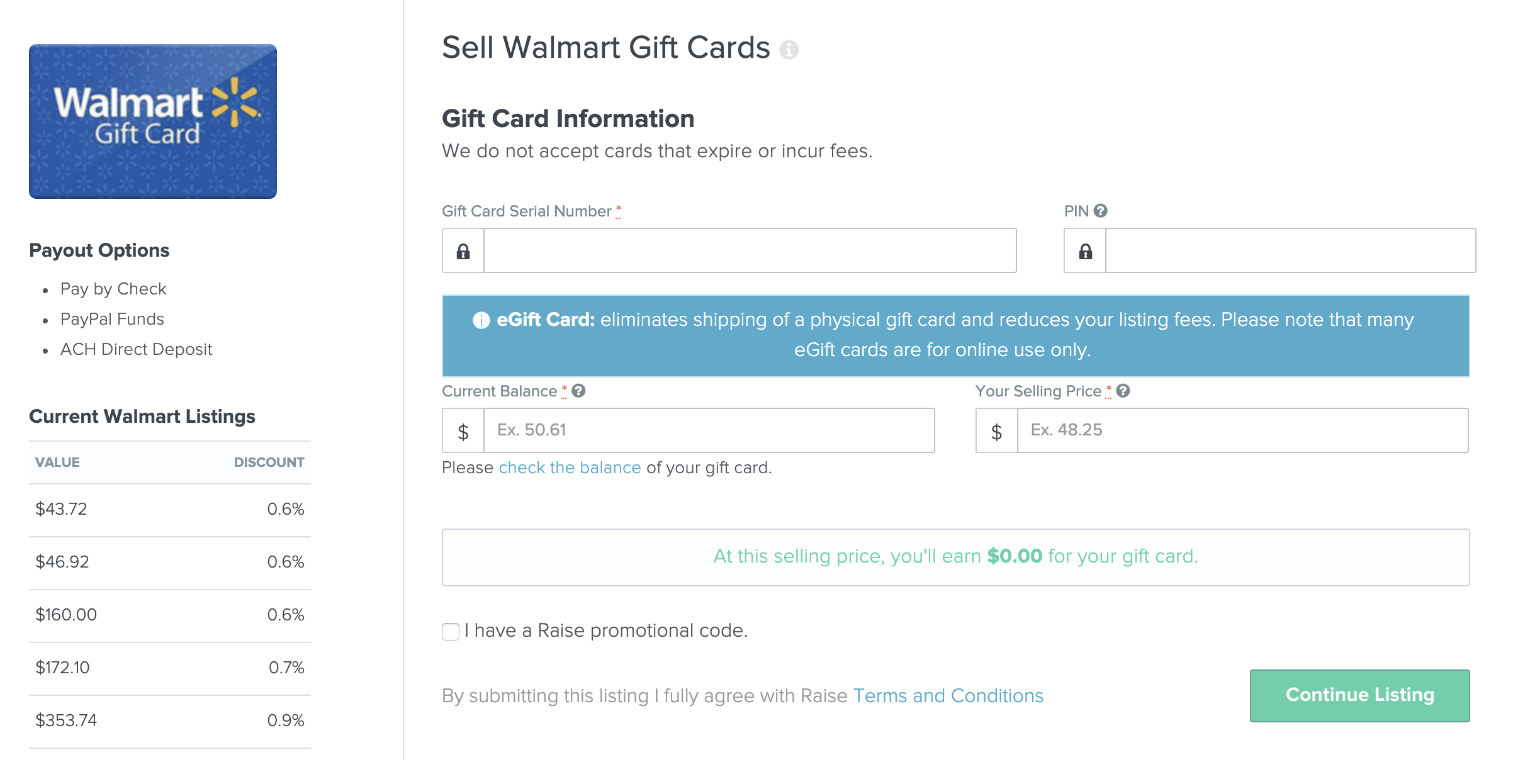 如何把不用的 Gift Card 折现?