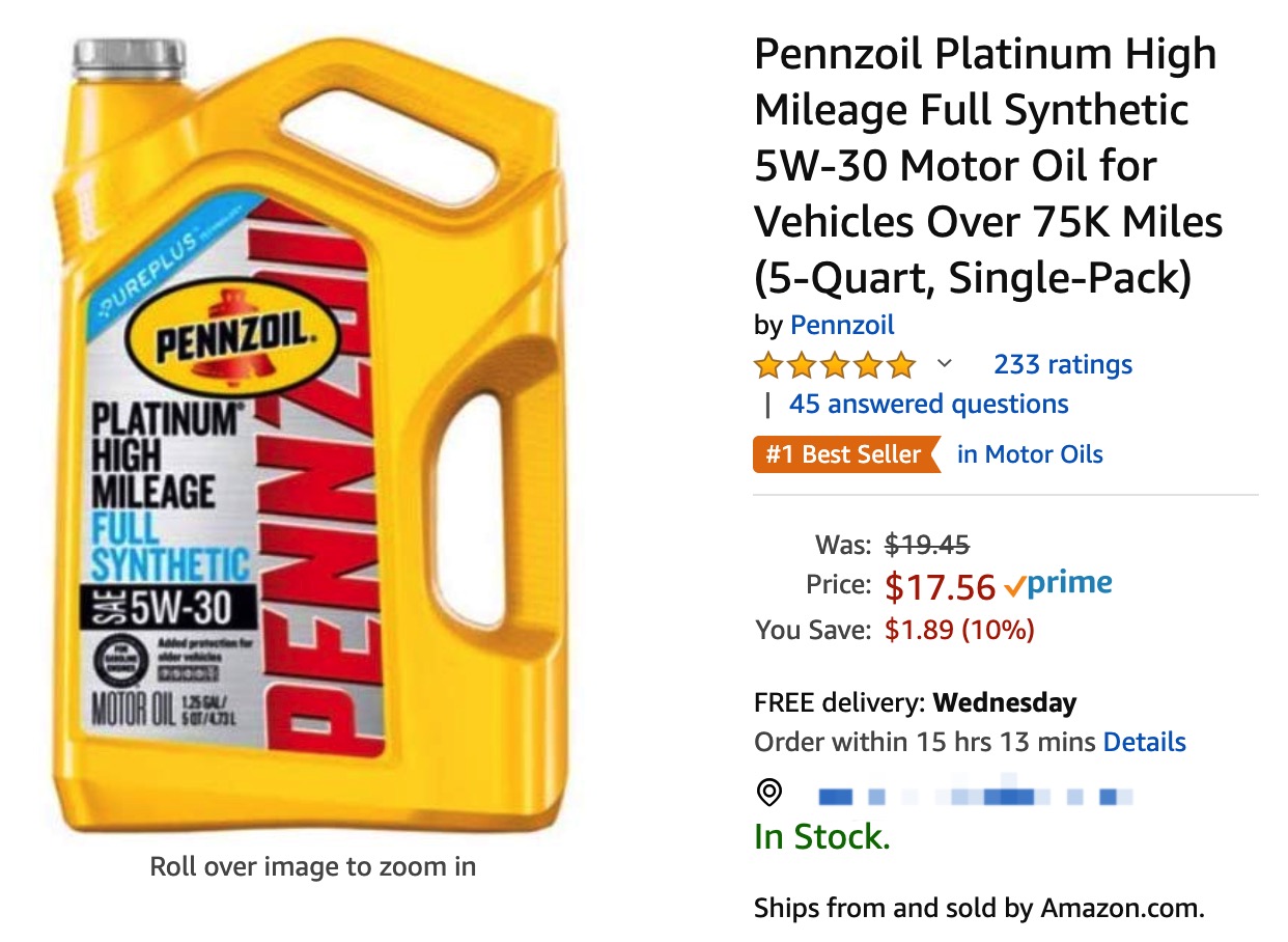 倒赚返现:购买 Pennzoil 机油,返 Shell 油卡【2/23/2020 截止】