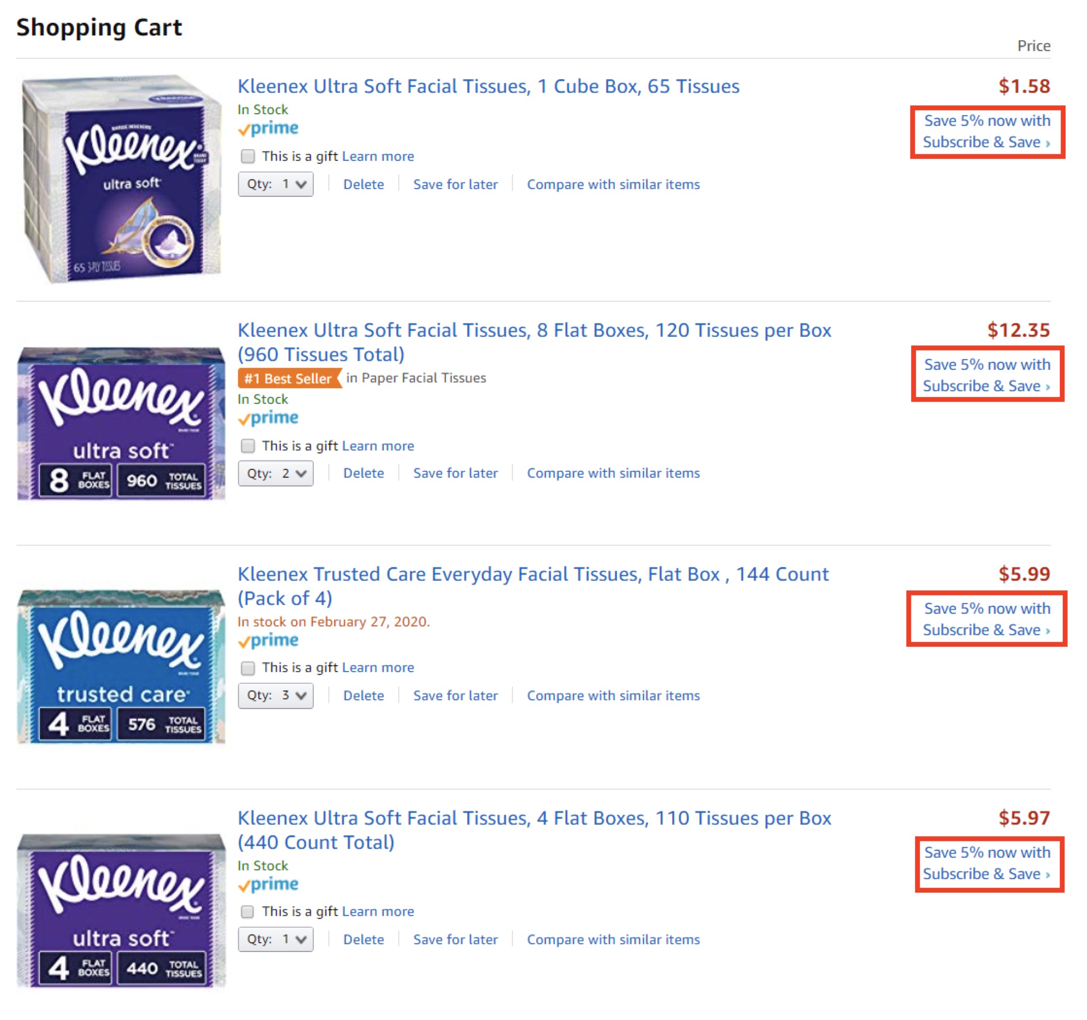 买 33 盒 Kleenex 纸巾只需 .7,快来囤货【Amazon 逆天价】