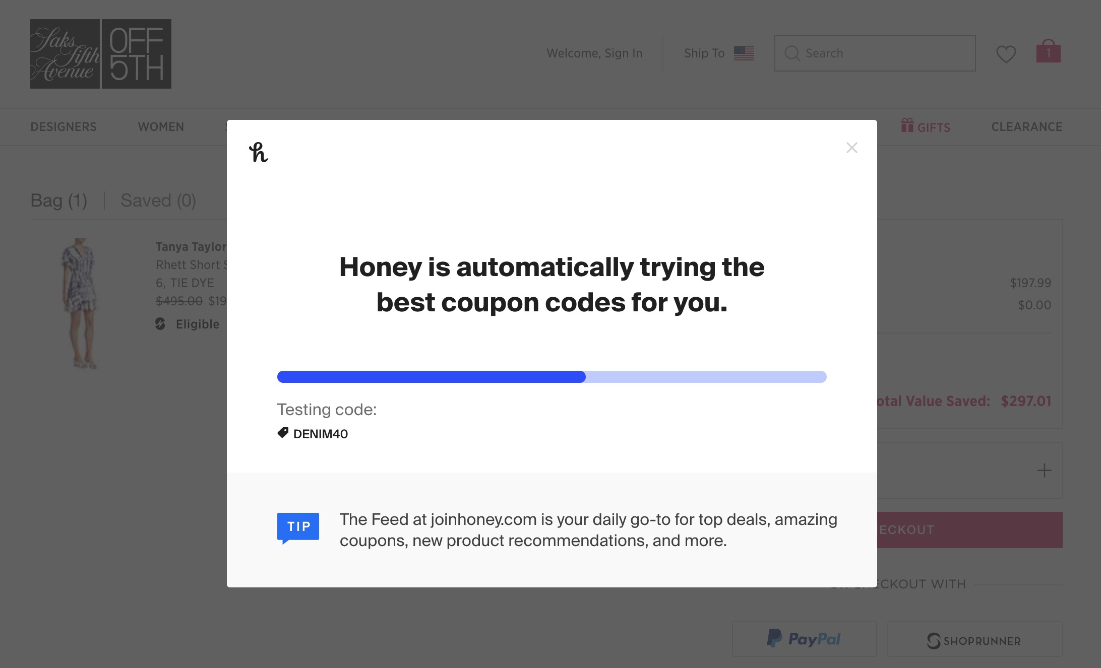 Honey - 自动帮你找 Coupons 的购物神器【08/02 更新：支持 PayPal 提现了】