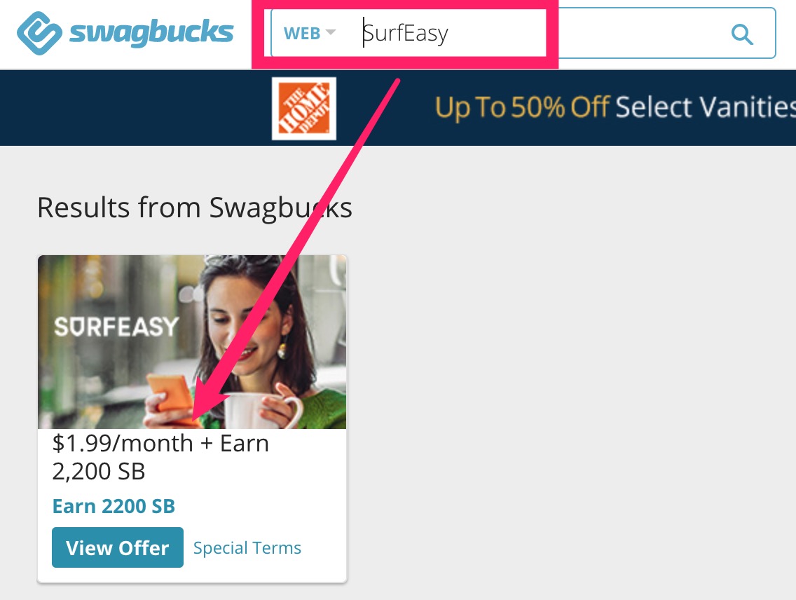 Swagbucks/MyPoints 倒赚:试用 SurfEasy VPN 倒赚【1/6 更新:MyPoints 上现在倒赚 (已过期)】