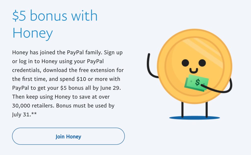 PayPal 小羊毛：新用户奖励 ，加入 Honey 奖励 