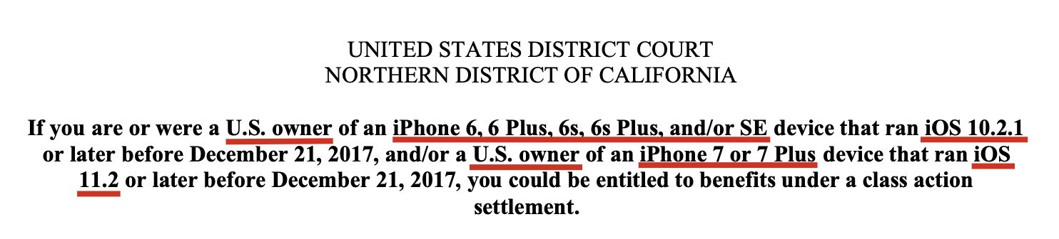 iPhone 集体诉讼，每台设备可拿  左右【1/6 更新：已收到赔款，每台设备 .17，大家快查一下】