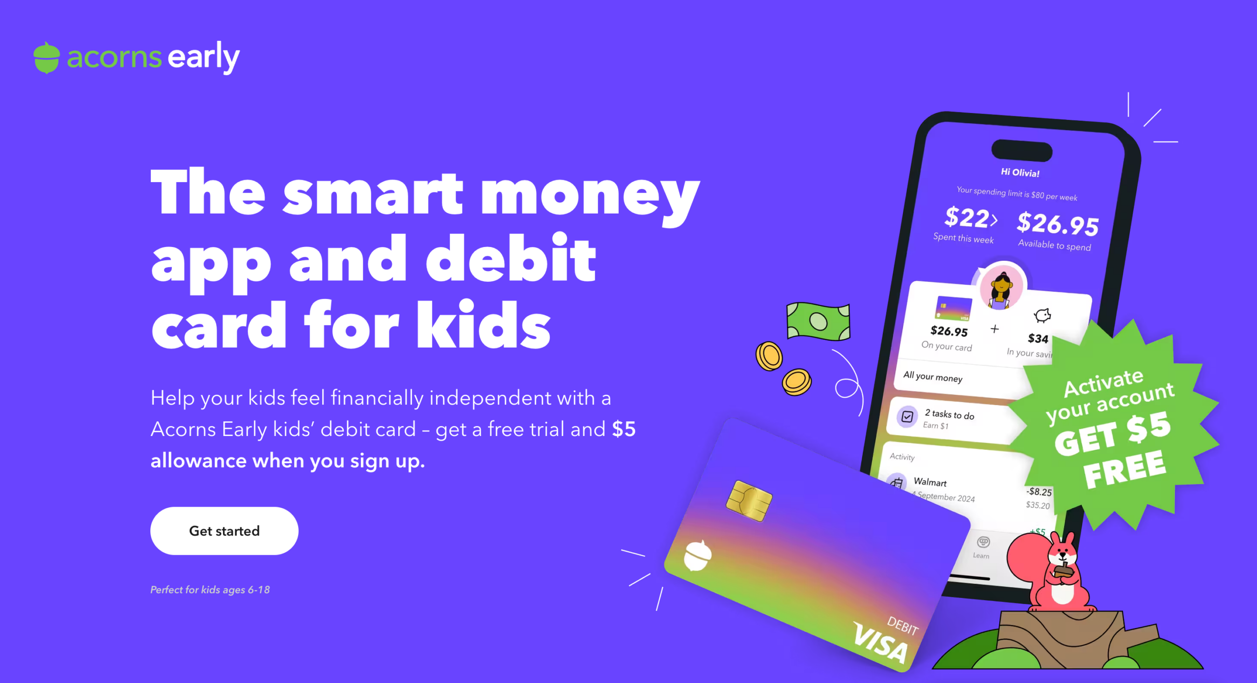 Acorns 发布 Acorn Early - 子女教育投资账户【4/25  更新：注册奖励 】