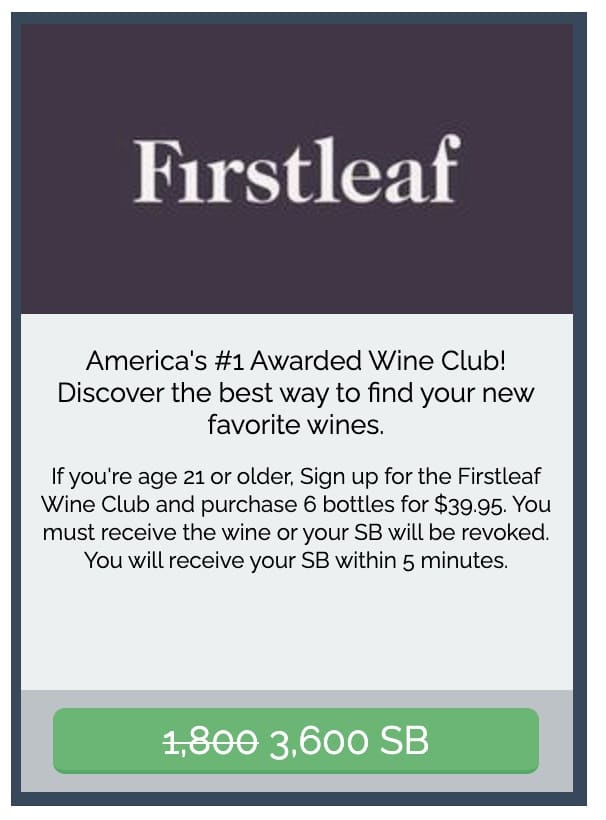 Swagbucks 最新倒赚：Firstleaf 免费 6 瓶葡萄酒 + 倒赚 
