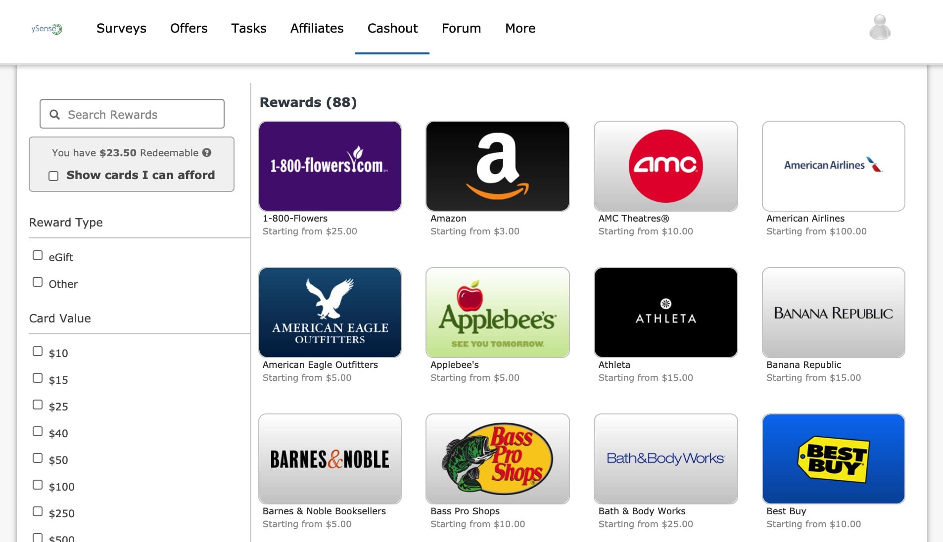 ySense 介绍和使用攻略，轻松赚美金薅羊毛【与 Swagbucks 同属一家公司】