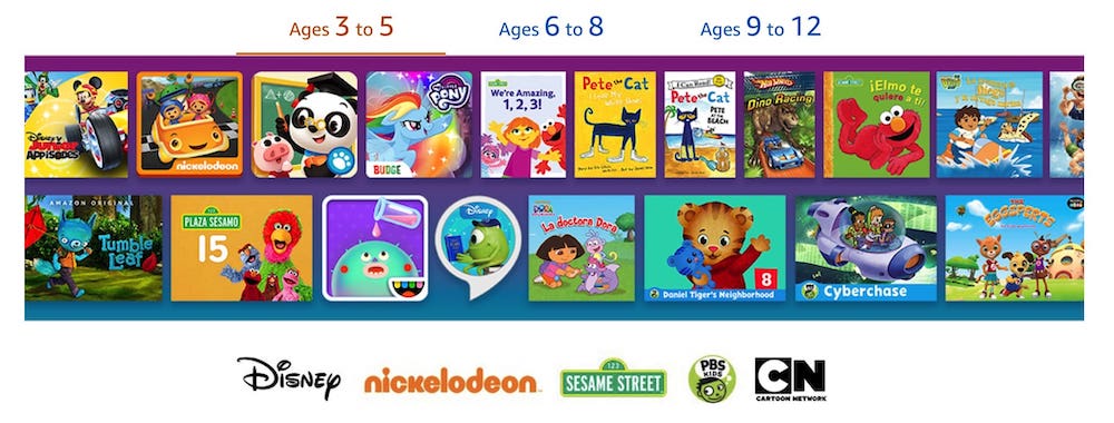 Amazon Kids+ 介绍：专为 3-12 岁孩子提供的教育服务【12/29 更新：年度订阅 80% off！】