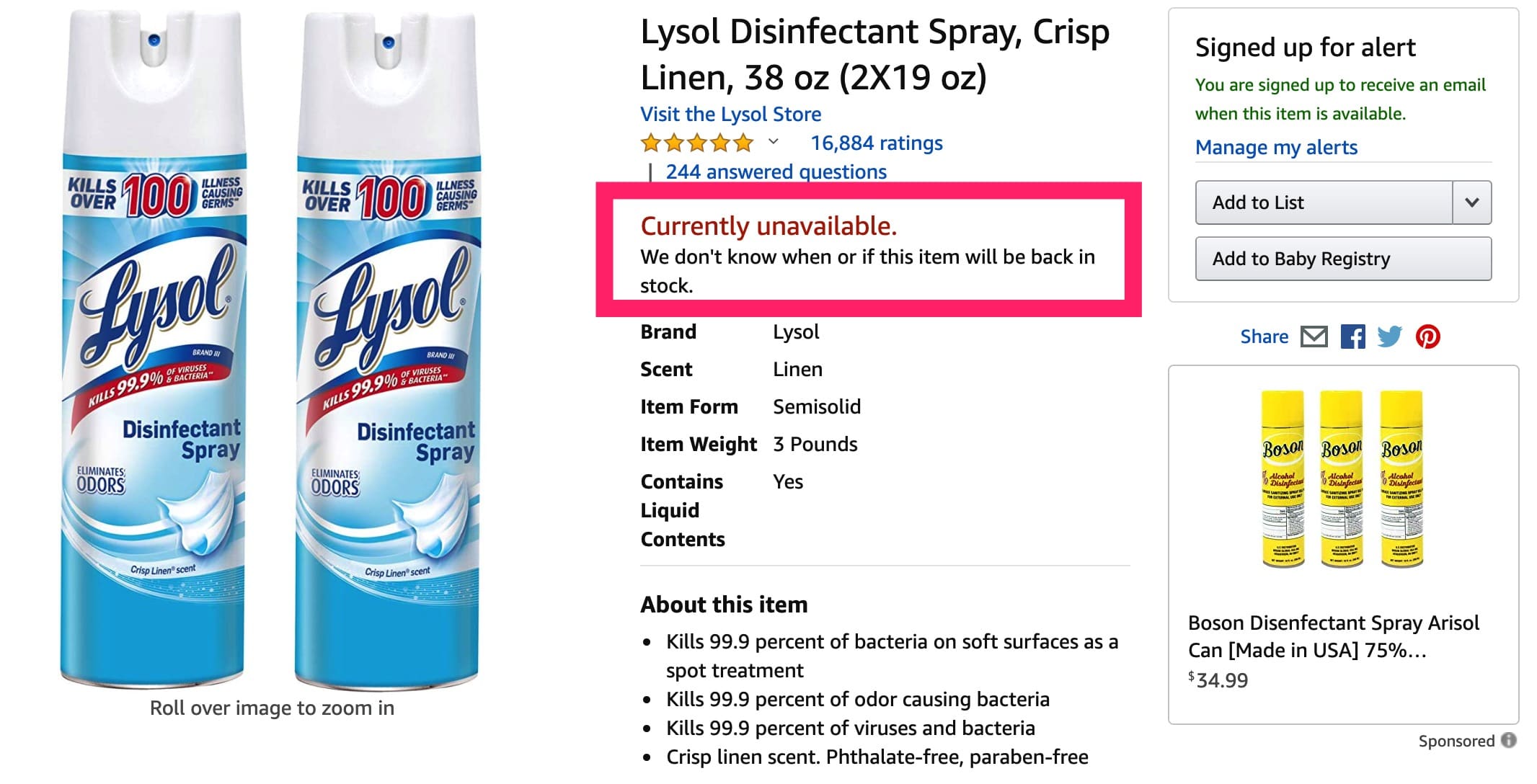 奇技淫巧!如何成功下单 Amazon 缺货无货的商品【例如 Lysol 消毒喷毒, Clorox/Lysol 湿巾等等】
