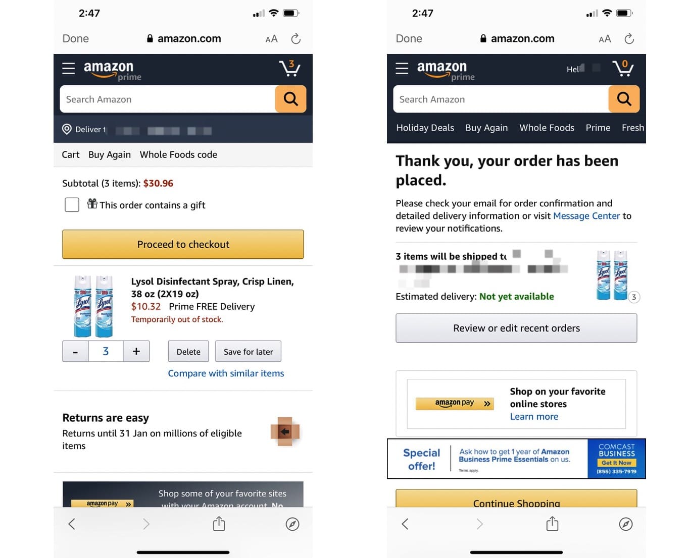 奇技淫巧!如何成功下单 Amazon 缺货无货的商品【例如 Lysol 消毒喷毒, Clorox/Lysol 湿巾等等】