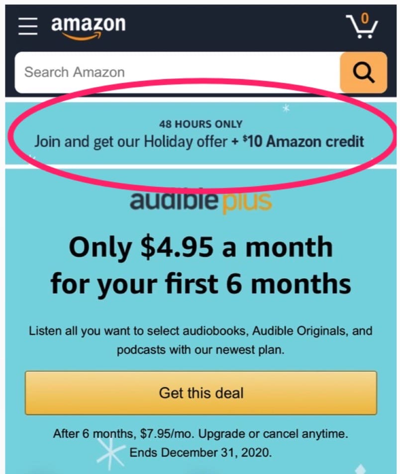 仅限 48 小时！花 .95 获得  Amazon Credit，倒赚 【11/25 12pm PST 过期】