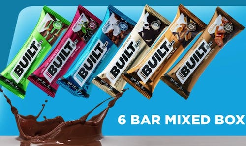 免费 6 个 Built 蛋白棒混合装（Protein Bar）+ 免邮