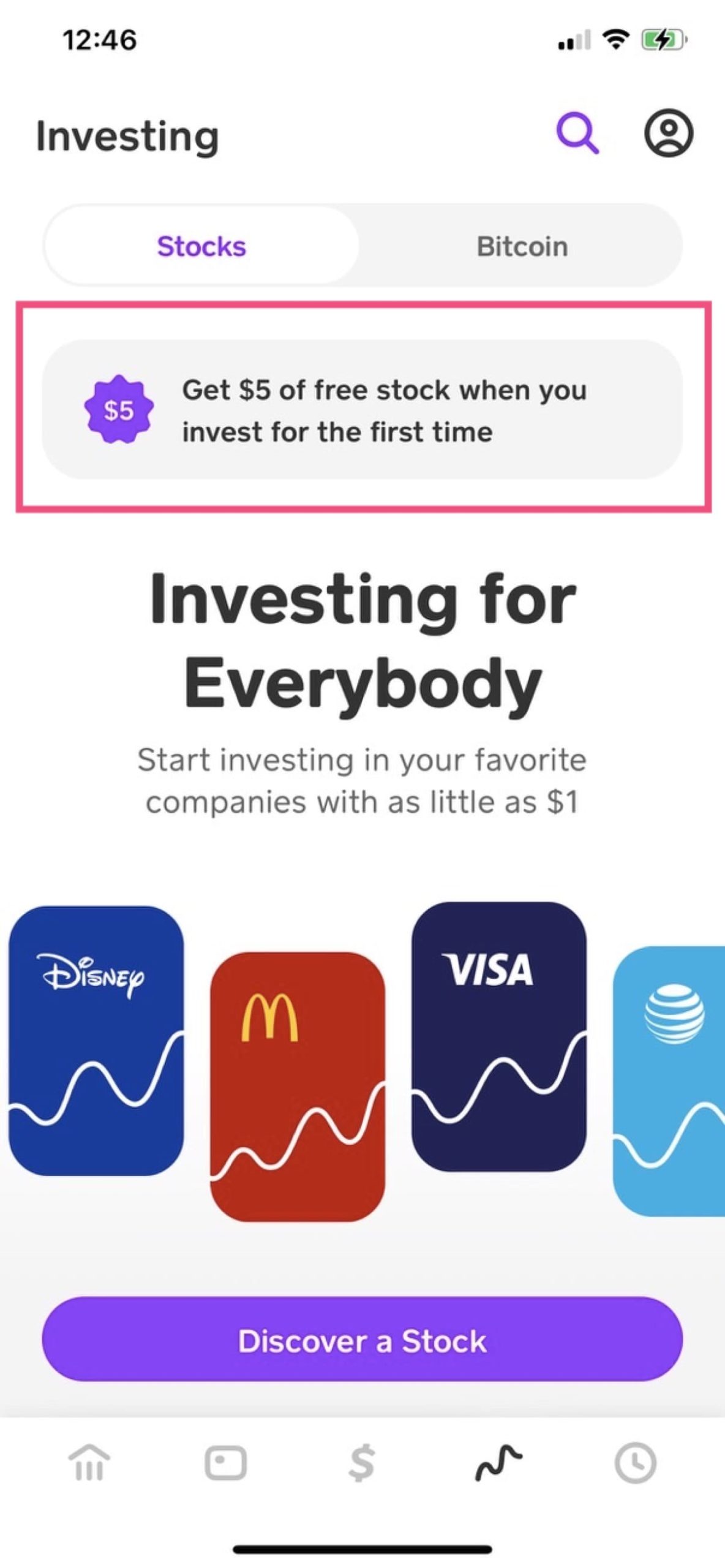 Cash App 用户首次投资 <img decoding=