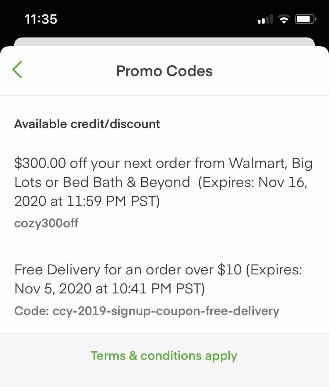 【已过期】Instacart 逆天优惠：Walmart 满 0 减 ！【优惠码 COZY2020 和 ARTWALL50】