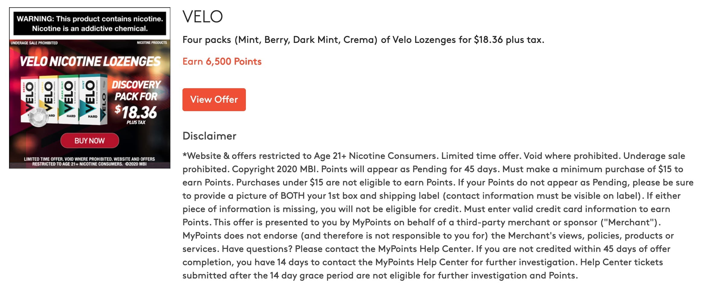 Swagbucks/MyPoints 最新倒赚：Velo 两单可倒赚最高 +【02/08 更新：部分用户又有了，可以再撸】