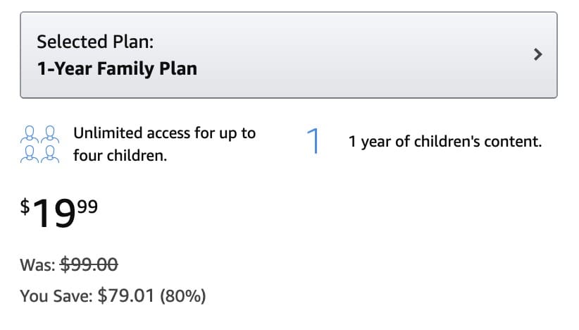 Amazon Kids+ 介绍：专为 3-12 岁孩子提供的教育服务【12/29 更新：年度订阅 80% off！】