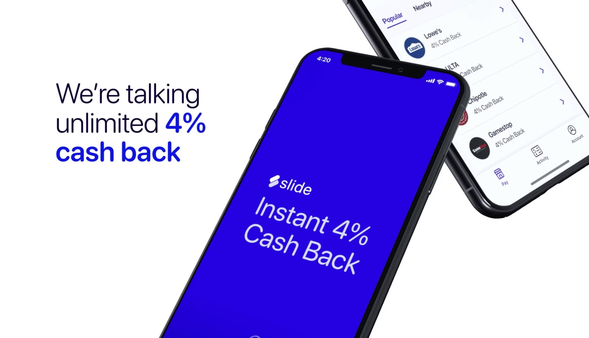 Slide App 介绍：礼卡支付应用，所有礼卡高达 5% 返现【注册奖励 $20，12/08：Uber 和 Uber Eats 10% 返现】