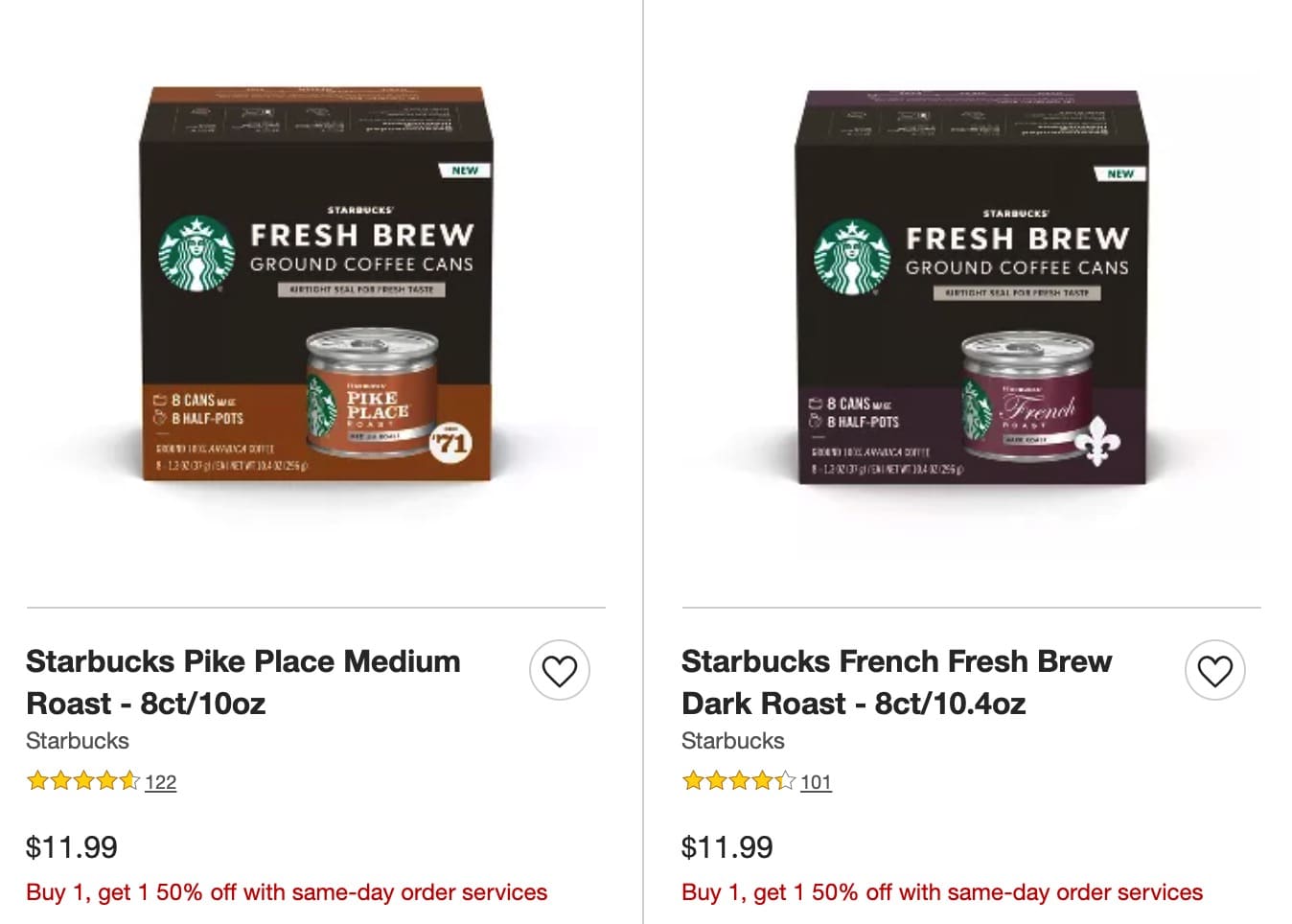 Target + Ibotta 获得免费两箱星巴克罐装咖啡粉【截止日期 12/31】