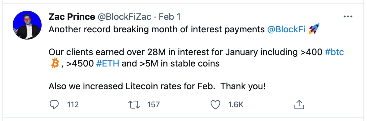 BlockFi:持有加密货币也可以赚利息,年利率高达 8.6% + 1.5% 比特币返现信用卡【注册奖励 BTC】