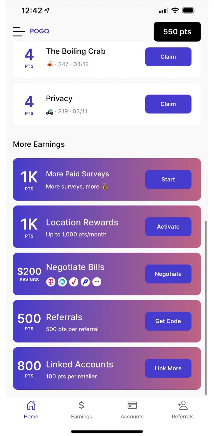 任何消费都可以获得积分返现的应用：POGO【06/01 更新：注册奖励提高至 1000 积分】