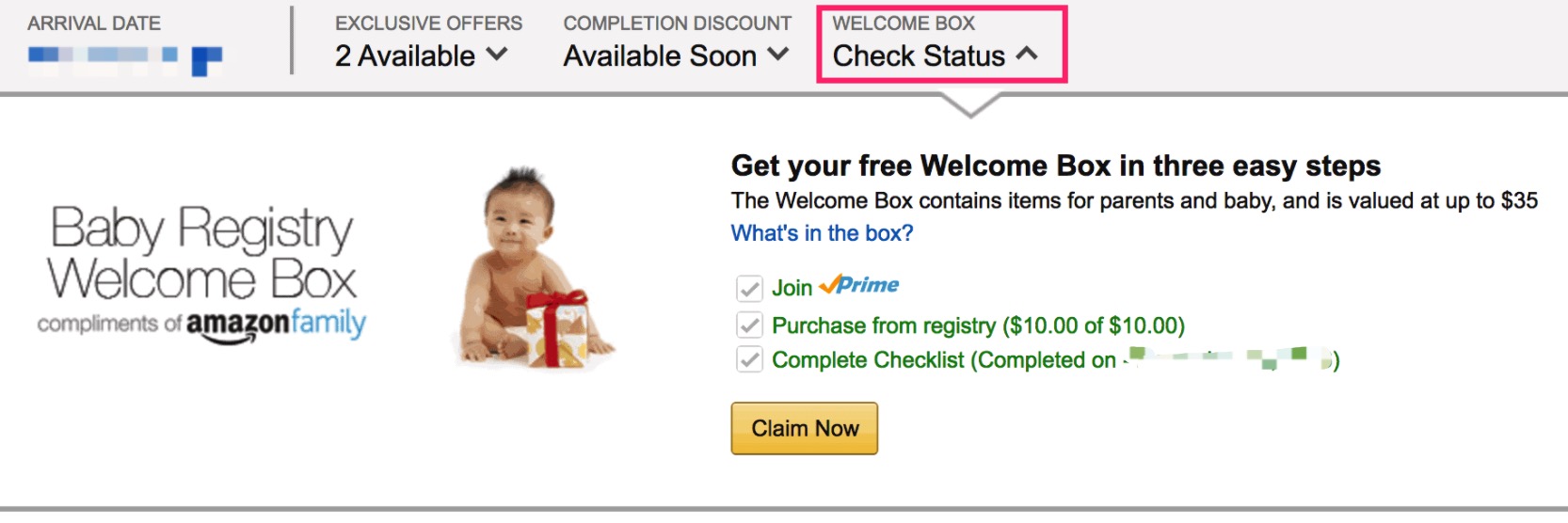 Amazon Baby Registry 免费获得新生儿礼包,价值
