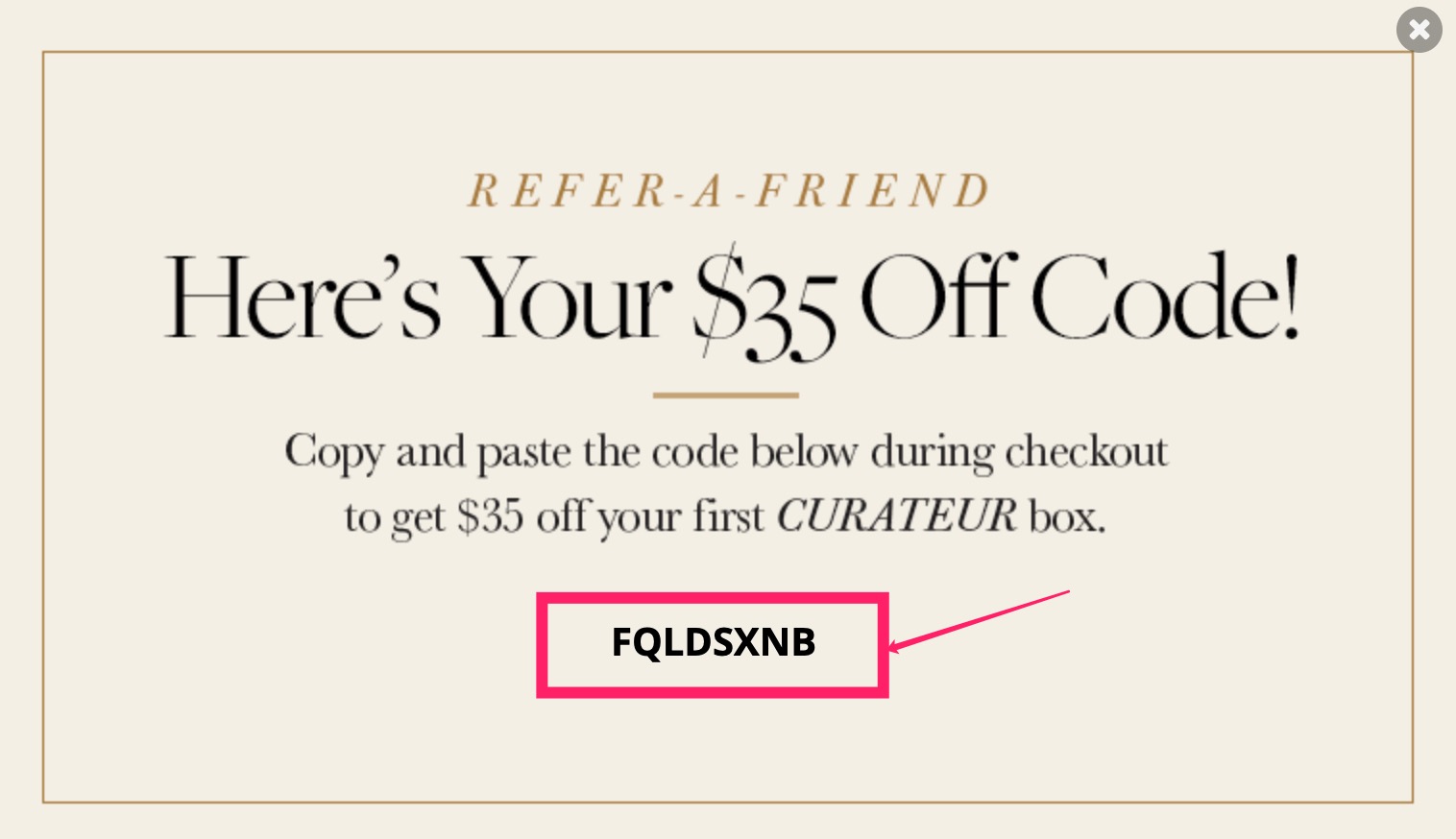 Curateur 免费 Welcome Box，包含一个皮质手包、一个手镯、一个面霜【价值 ，手慢无】