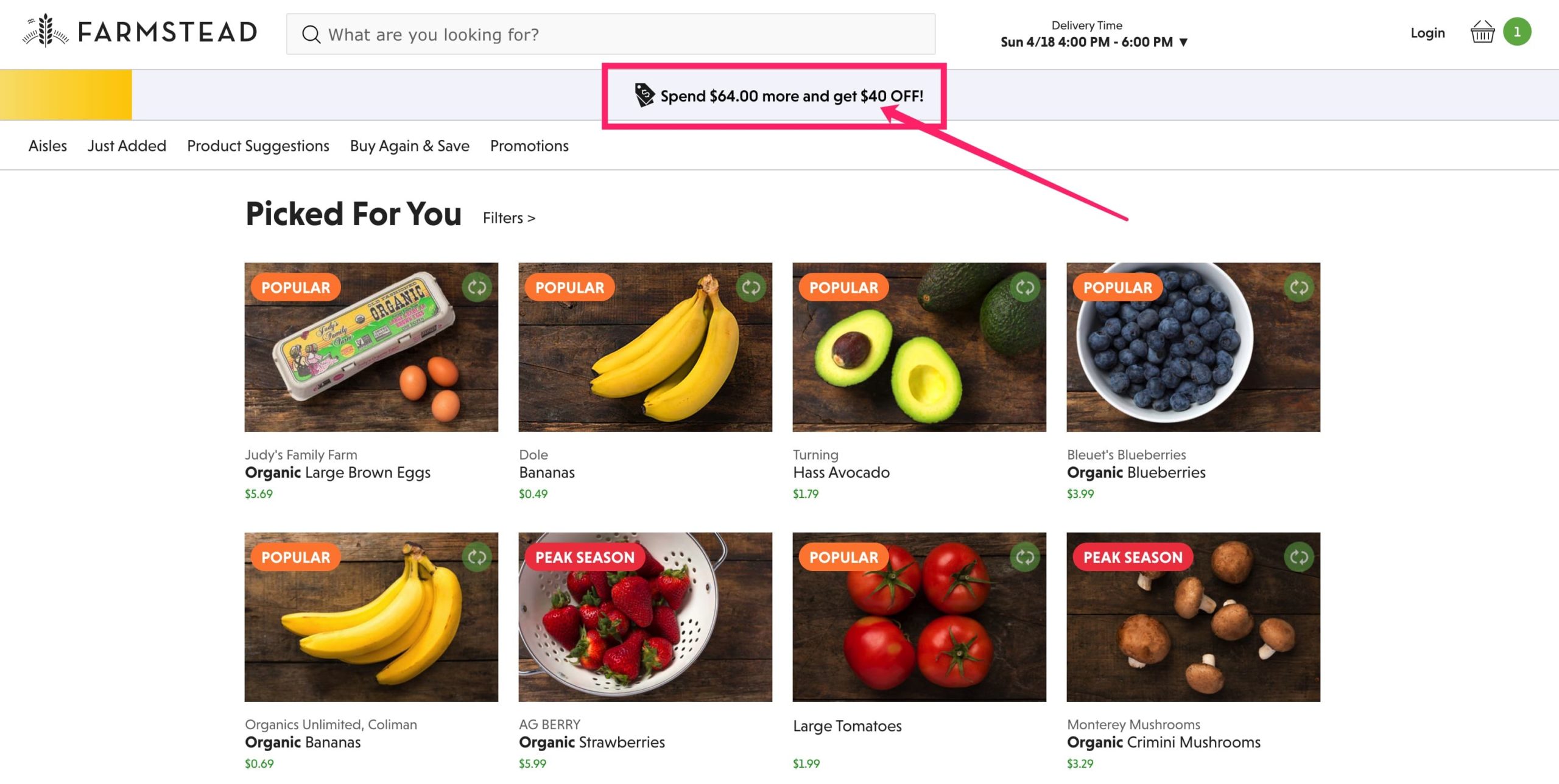 超大羊毛：生鲜配送服务 Farmstead：首单满  减 /满  减 ，第二单减 ，免费有机牛奶，每个月减 【08/09 更新】