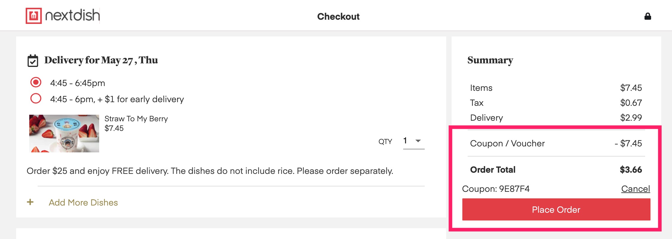湾区美食配送服务 NextDish 介绍【注册即送 ，可立即使用，更新麻辣烫收货图】