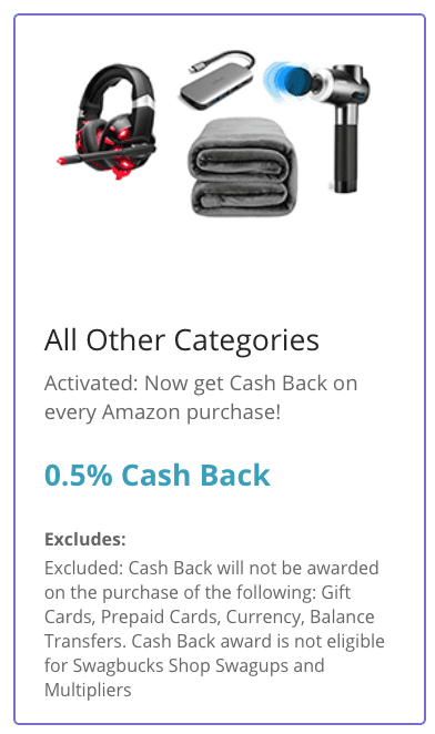 Swagbucks 提供 Amazon 所有消费 0.5% 返现【不包含 Gift Card】