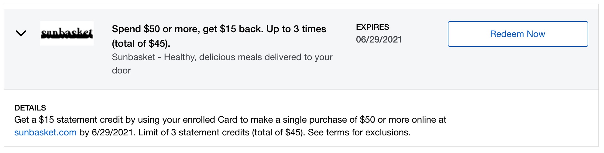 Swagbucks/MyPoints 上 Sun Basket 免费 4 餐饭 + 倒赚 +【07/05 更新：Chase Offer 有  返现】