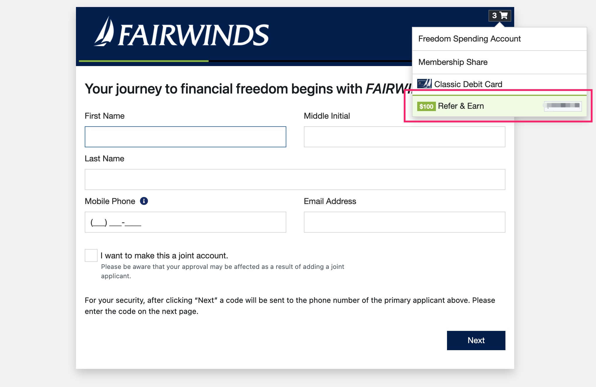 Fairwinds Credit Union 开户奖励 5,还有返现项目【2/2 更新:开户奖励回来了!】